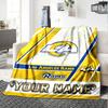 Name Custom Los Angeles Rams Print Flannel Blanket High Quality Warm Comfortable Cover for All Seasons Perfect for Gifts Home Decor