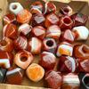 14×15mm Multi-Faceted Red Agate Beads with High Oil Patina for Jewelry Making