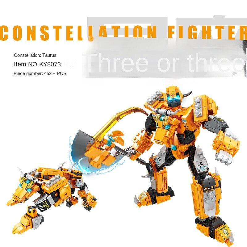 

KAZI 12 Созвездие Робот Игрушки Детские Обучающие Сборки DIY Маленькие Строительные Блоки Частицы Мальчик Подарок На День Рождения