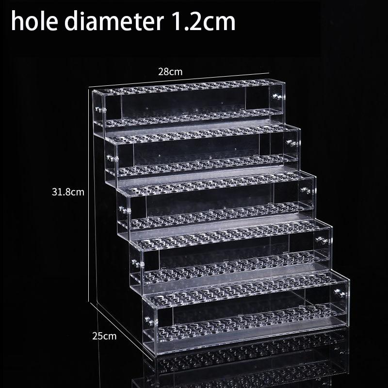 1-6 Layer Clear Acrylic Pen Holder Stationery Store Supermarket Ballpoint Pen Storage Rack Display Neutral Pen Stand Organiser