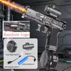 Electric Water Gun Automatic Continuous Firing Squirt Gun Outdoor Toy Long Range Shooting Water Gun with Lights Swimming Toys