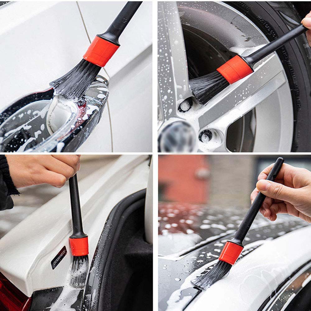 10PCS Car Detailing Brush Set Premium Fiber Multifunction Cleaning Brush For Cleaning Wheels Engine Interior Air Vents Wash Kit
