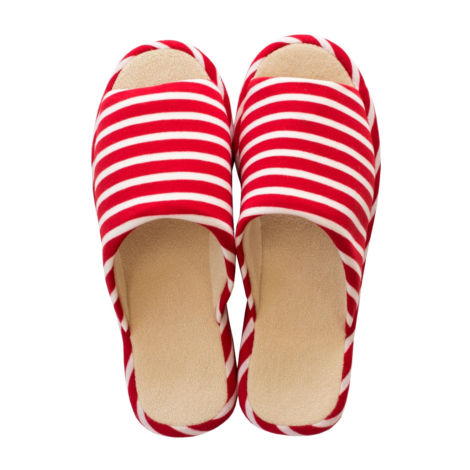 

Slippers Comfort Border Room Shoes Red [Oka]