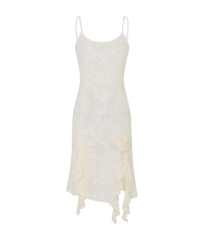 Lulu Seoul Antique See Through Dress (Cream)