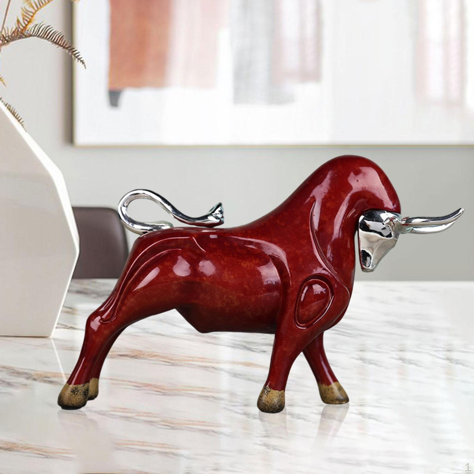 

Червона стояча статуя для кориди, статуетка ручної роботи, декоративне прикраса столу, сучасний декор для 25.5x7x16.5cm