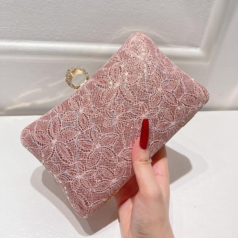Evening Bag Clutch Purses for Women Ladies Sparkling Party Handbag Wedding Bag Lace Cross Body Handbags for Party