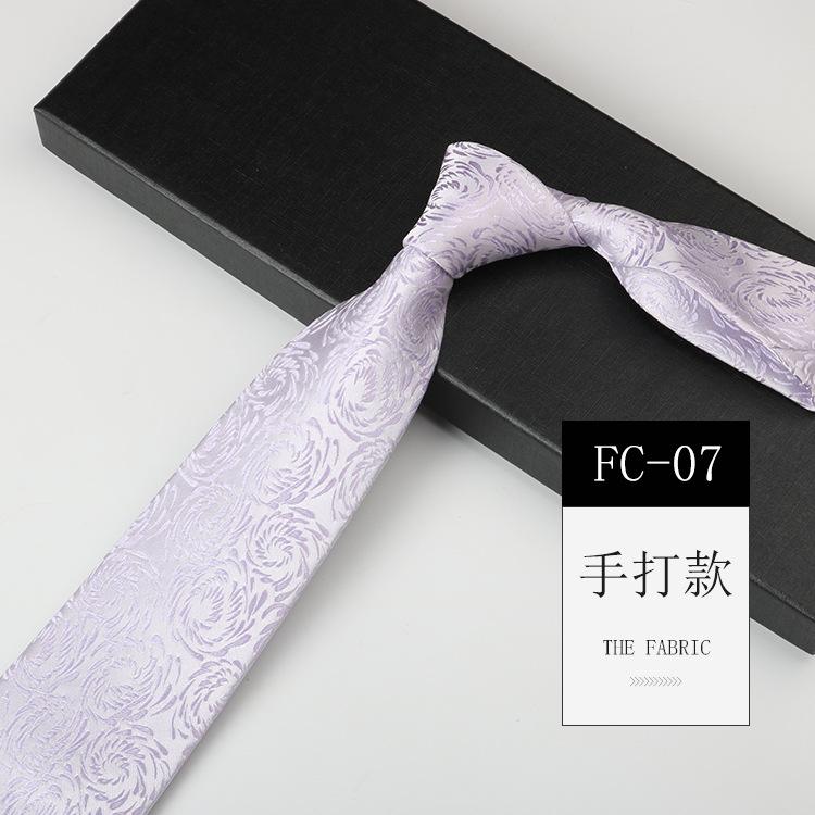 Light Tie Men, Business Banquet Photography Wedding Pink Purple Suit Shirt High-End Pattern Hand Style