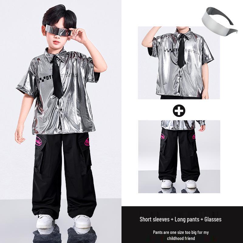 Children's Sci-Fi Performance Costumes: Sequined Outfits for Kindergarten and Primary School Events