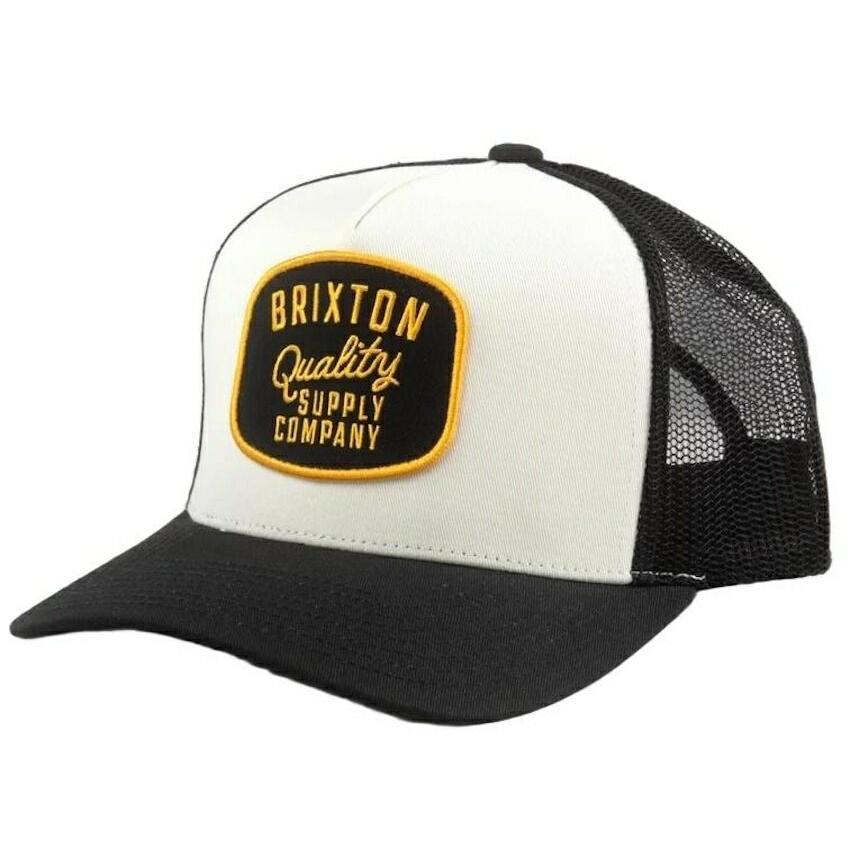 Used Brixton Hubal Trucker Hat Cap Black/White Cap Free Shipping