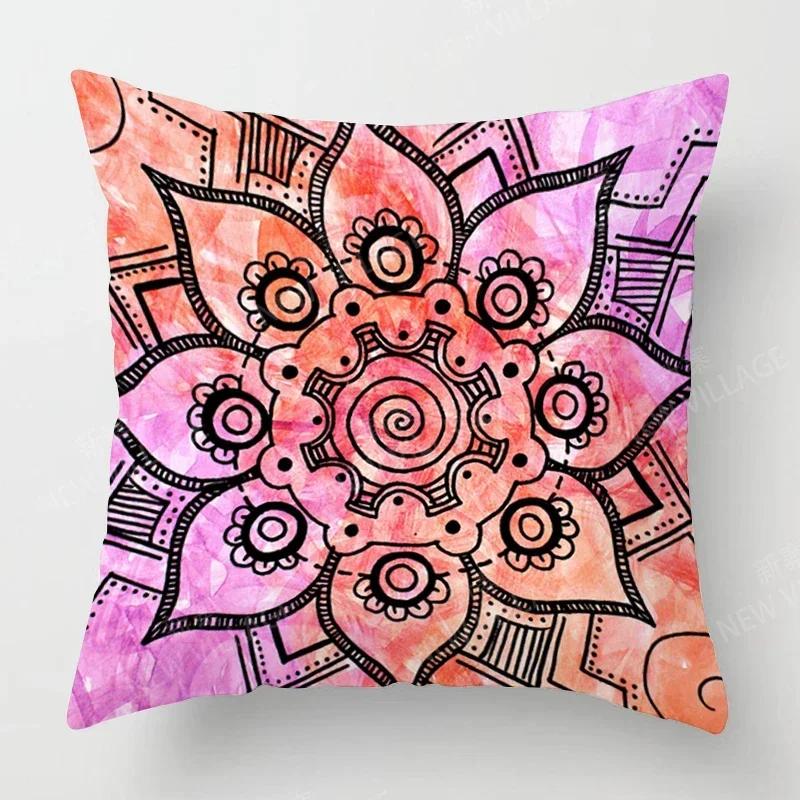 Herbstliche Heimdeko Herbst Wohnzimmer Überwurf Kissenbezug Sofa Boho Kissenbezug Mandala