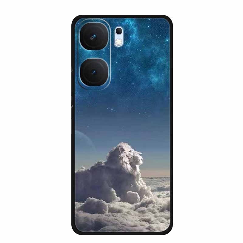 For Vivo iQOO Neo9 Pro Case TPU Silicone Soft Back Cover for Vivo iQOO Neo9 Neo 9 Black Fashion Cool Animals Coque Lion Tiger