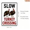 Vintage Metal Poster Turkey Sign, Wall Decor for Bar