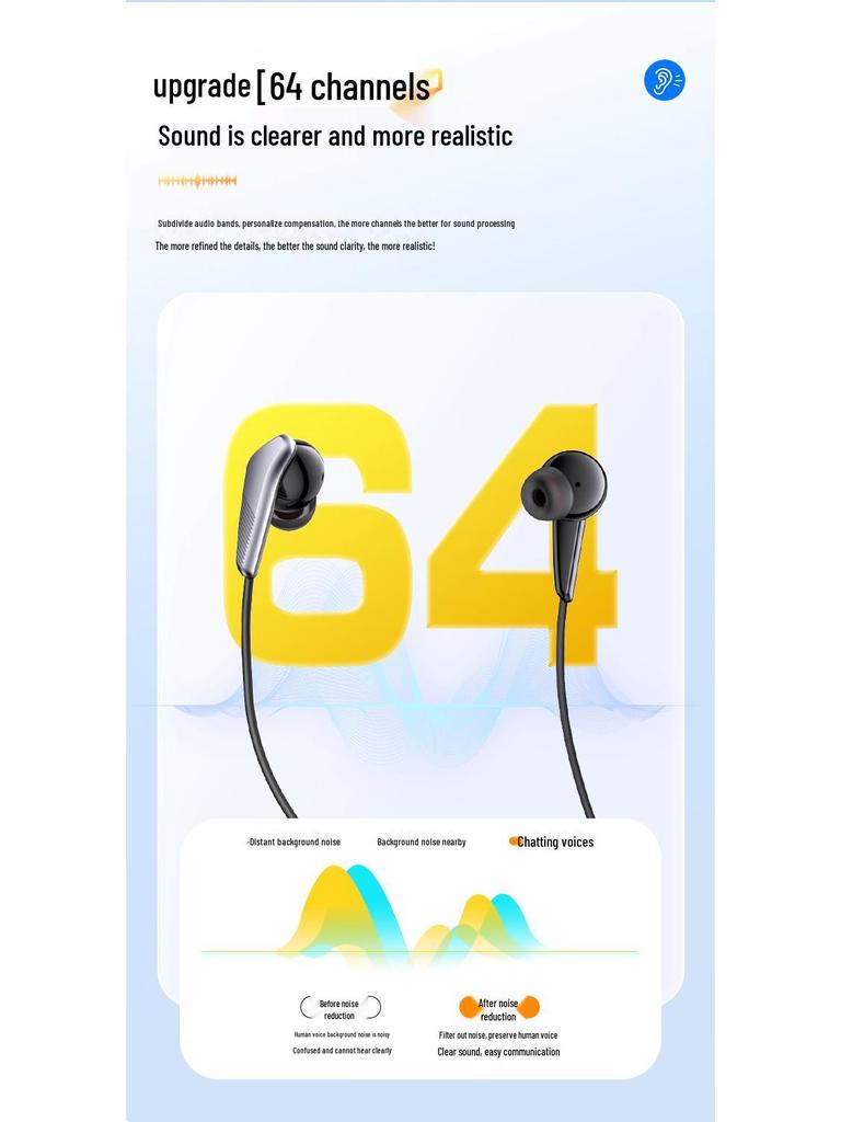 Q80 High-End Neckband BTE Hearing Aid for Elderly & Youth, Large Battery, Anti-Loss, Bluetooth Noise Reduction