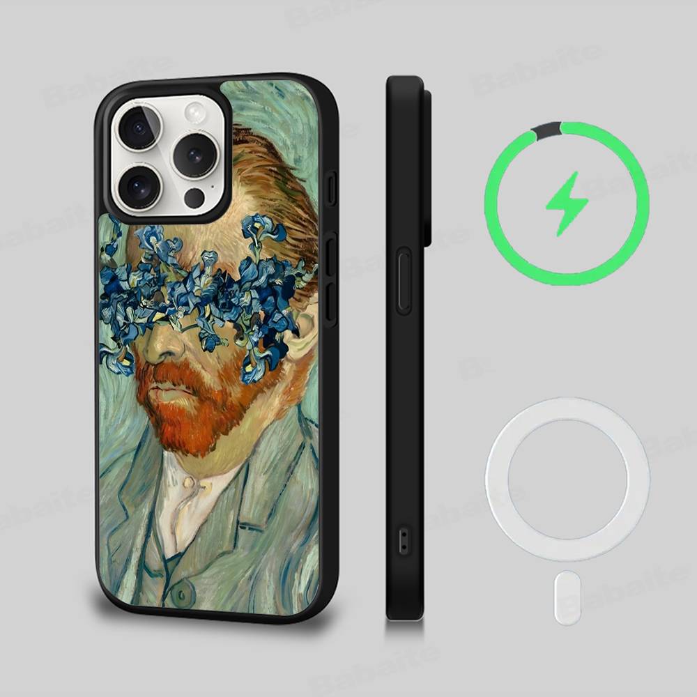 

Van Gogh Oil Painting For IPhone 17 16 15 Pro Max Case 14 Plus 13 12 11 For Magesafe Magnetic Wireless Charge Cover iPhone 15