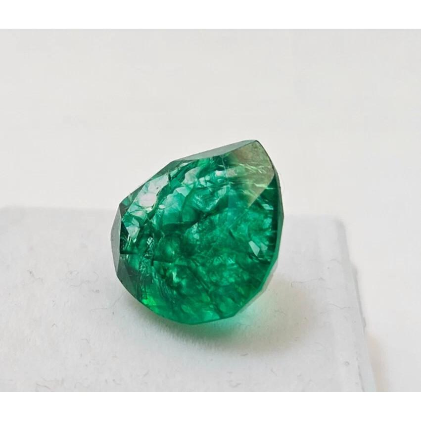 Emerald Green Natural 10-11 Ct Pear Cut Stunning Certified Loose Gemstone