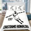 3D NYTT Dynetrekk Putetrekk Sengetøy Sett Fotball CR7 R-Ronaldos Voksen Gutt Jente Soveromsdekorasjon Barn Enkelt Dobbelt Stort