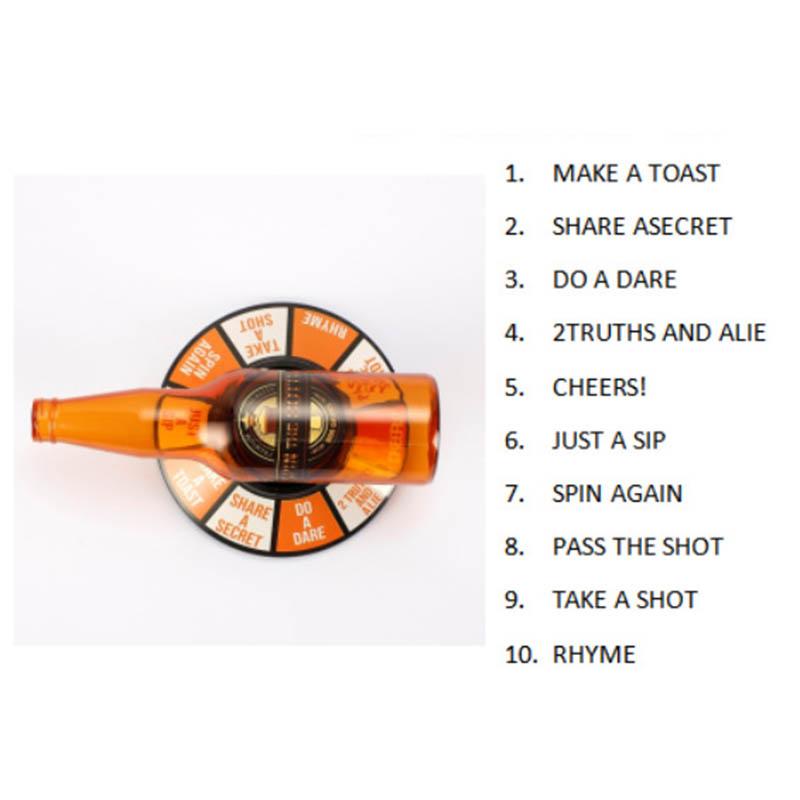 Party DrinkingTurntable Toys Simulation Bottle Turntable Bar KTV Entertainment Interactive Funny Game Punishment Props