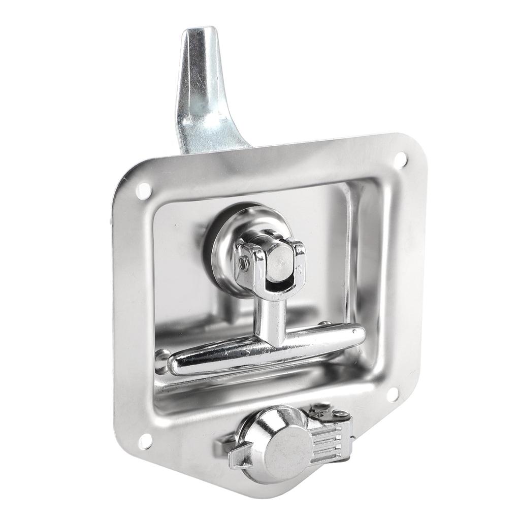 T-Griff-Verriegelung mit Schlüsseln, Klappgriff, Edelstahl-Werkzeugkastenschloss für den privaten und gewerblichen Gebrauch