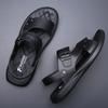 Fashion Summer Large Sandals Sizes 38-48 Men Slippers Genuine Leather Outdoor Beach Shoes Casual Shoes Comfortable Breathable Sandals