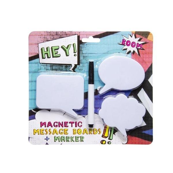 

3 Magnets mémo message bulles de BD frigo