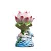 Lotus Ceramic Butter Lamp Holder for Buddhist Offerings - Candlestick & Candle Holder Ornament
