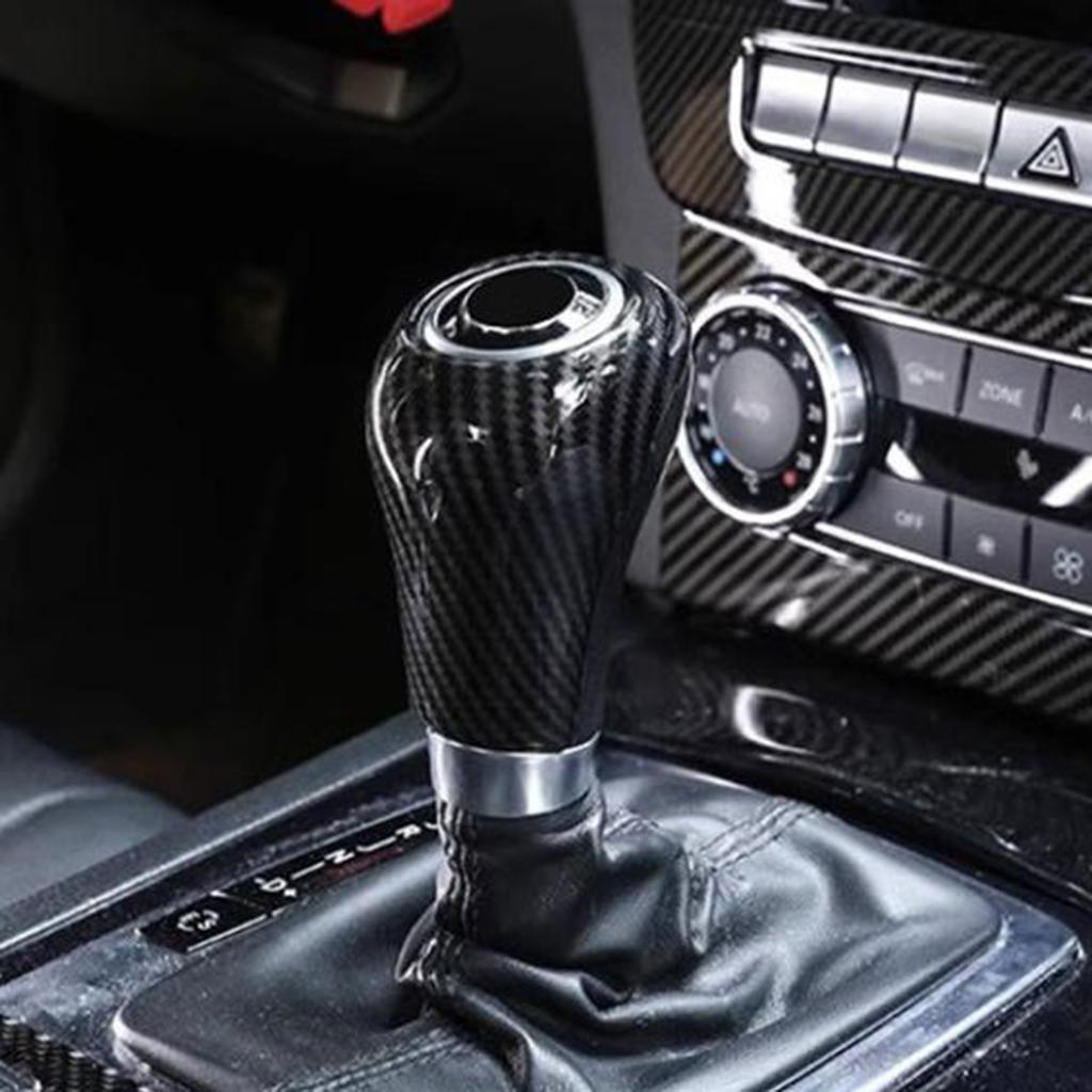 Stylish Gear Shifts Knob Cover with Carbon Fiber Design not Fading & Waterproof Gear Knob Cover Easy to Use for GLK