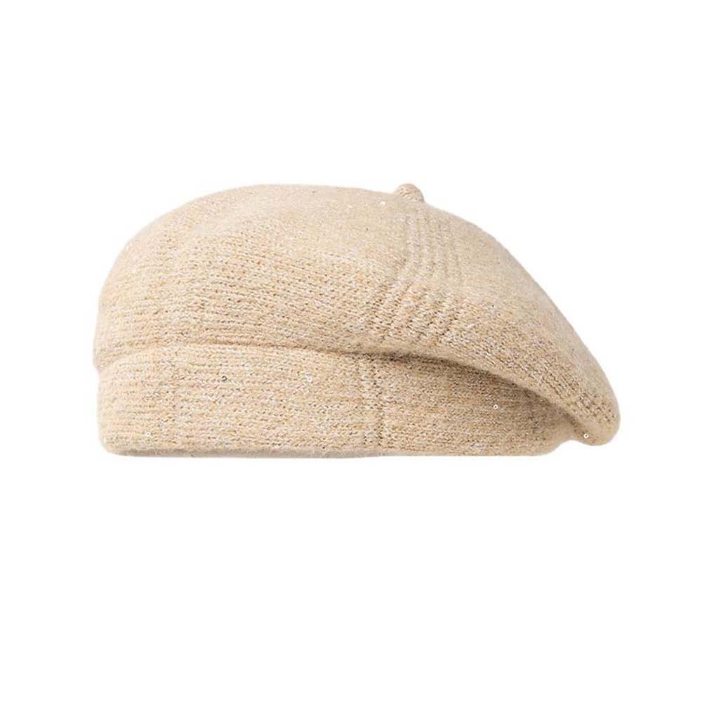 Soft Winter Woolen Beanie Elastic French Style Cap Plush Thermal Headwear Knit Beret Hat  Students