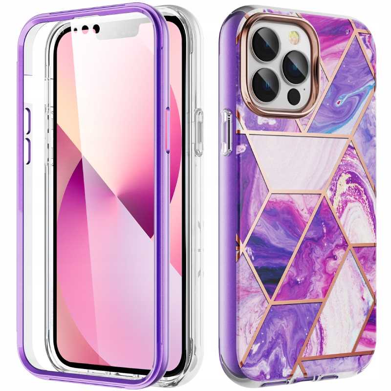 Sc Marble 360 Iphone 13 Pro Max Fioletowy