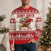 Men's Casual Neck Pullover Sweatshirt with Christmas Print