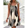 Women's Round Neck Sleeveless Camo & Tiger Print Mini Dress, Casual A-Line Dresses for Spring & Summer