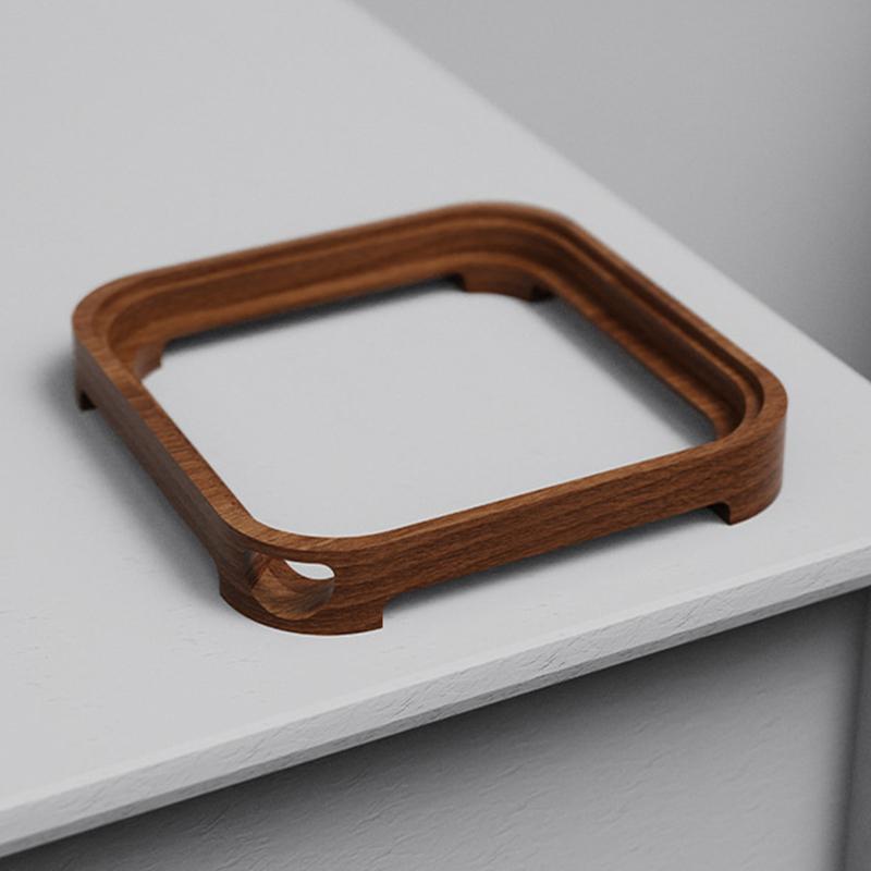 

Wooden Desktop Computer Holder Walnut Mini Pc Stand Bracket Cooling Base Accessories For Mac Mini M4 2024
