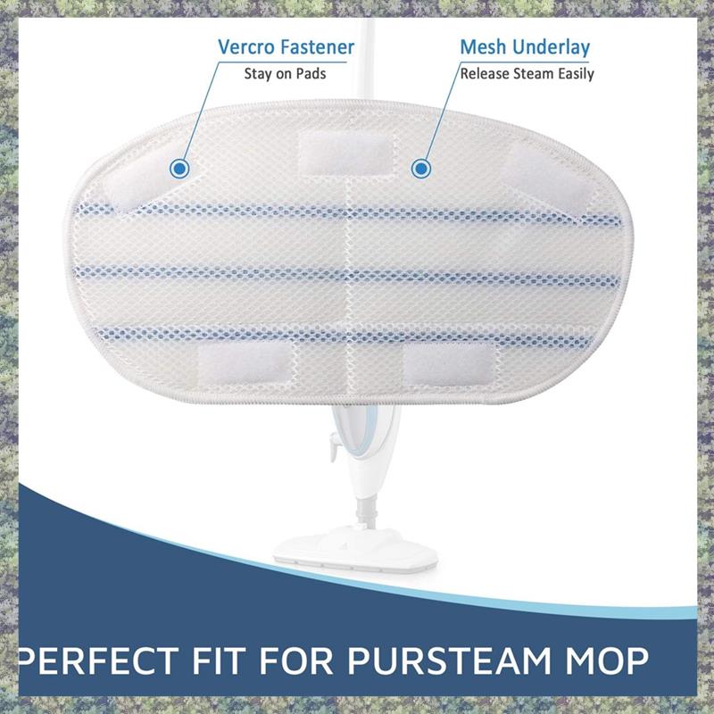 

WON 12 PCS Steam Mop Replacement Pad For Pursteam Thermapro 10-In-1 Steam Mop Washable Reusable Steamer Mop Pads