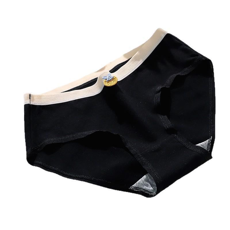 Women's Japanese Sweet Mid-Waist Pure Cotton Panties - Breathable Girly Triangle Shorts