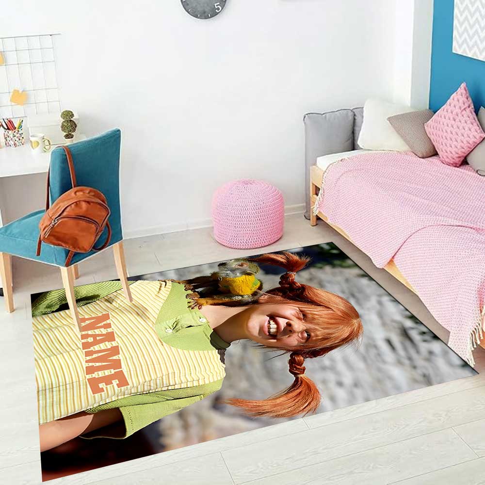 Pipi Customize your name rug, office chair cushion, home bedroom living room gift.