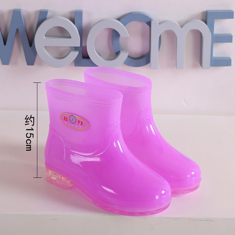 

Желейные дождевые туфли дождевые сапоги водные туфли женские взрослые средней длины нескользящие четырехсезонные быстросохнущие клеевые бахилы обувь для улицы водные сапоги женские 40