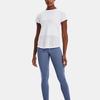 Under Armour Breathelux Solid Color Loose Fit Crew Neck T-Shirt Women Tops White 1370867-100