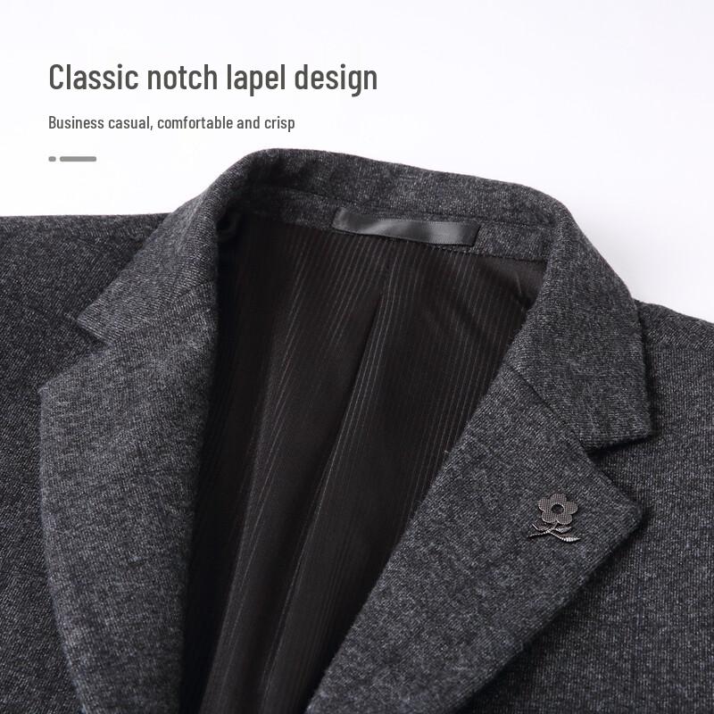 MONTAGUT Men's Silk Blend Brushed Plaid Suit Jacket