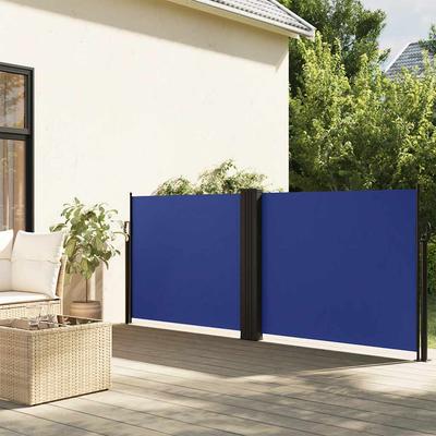 Vidaxl Retractable Side Awning, Blue, 100 X 600 Cm