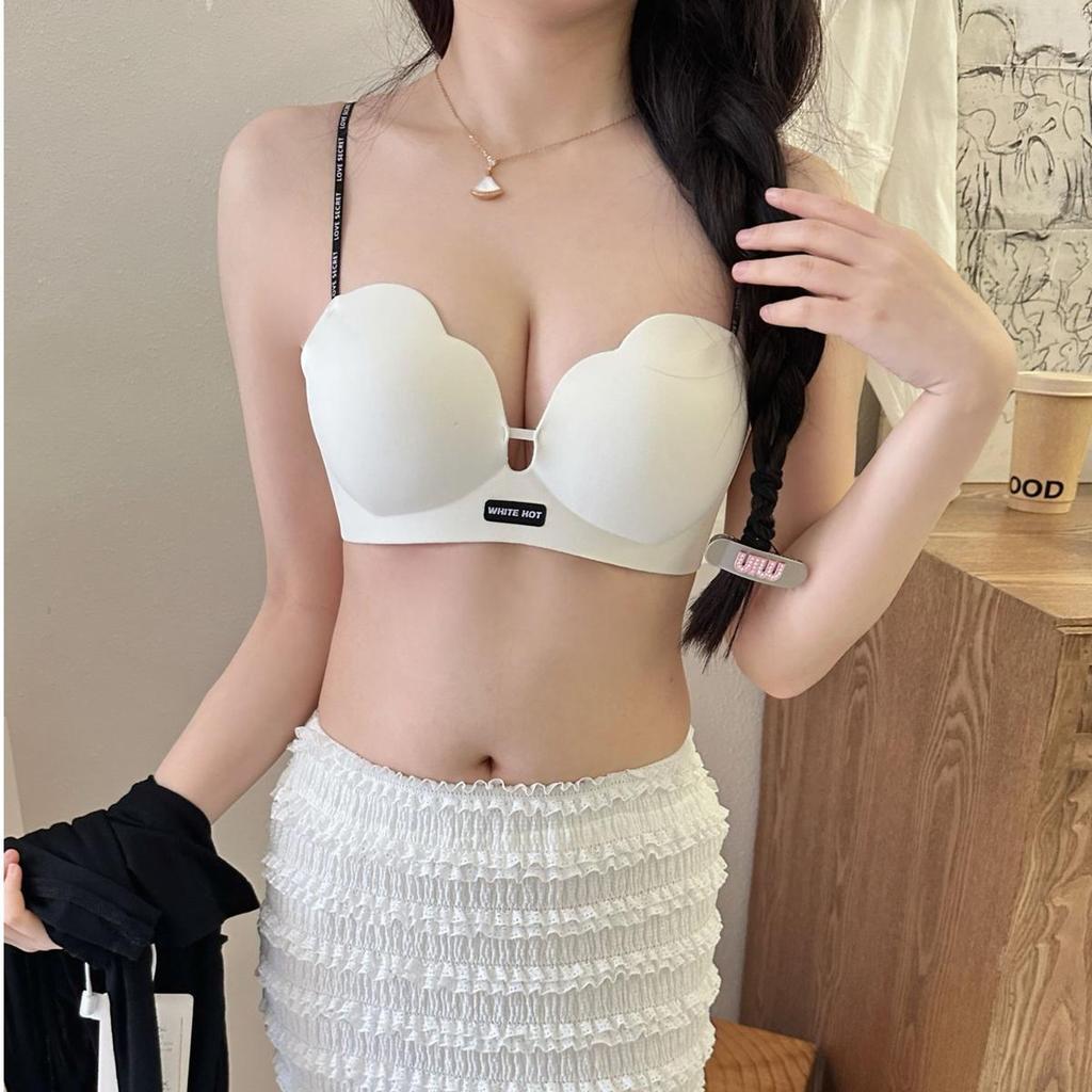 Soutien-gorge push-up sans couture pour petites poitrines - Doux, offrant un bon maintien, anti-affaissement avec bretelles fines