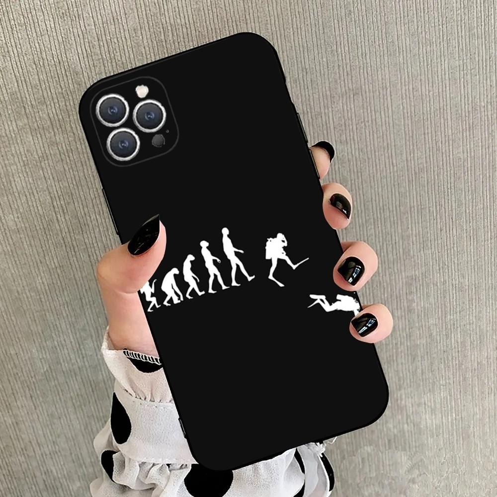 

Scuba Diver Diving Phone Case For iPhone 15,14,13,12,11,Plus,Pro Max,XS,X,XR,SE,Mini,8,7 Soft Silicone Black Cover iPhone12