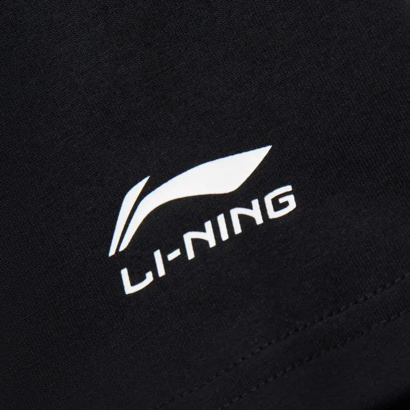 Li-Ning Fashion Letter Print Personality Trendy Versatile Round Neck Pullover Short Sleeve T-Shirt Casual Sports Suit Unisex Tops AHSV291-2+AKST593-7