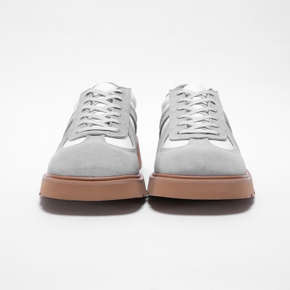 [ANALOG MOOD] German Army Bold Leather Sneakers (White), AN24F2602, 7000031823, Popular Korean Shoes