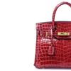 New Women Cowhide Handbag Crocodile Embossed Genuine Leather Top Handle Purse Fashion Shoulder Crossbody Bag for Daily Use- NO LOGO