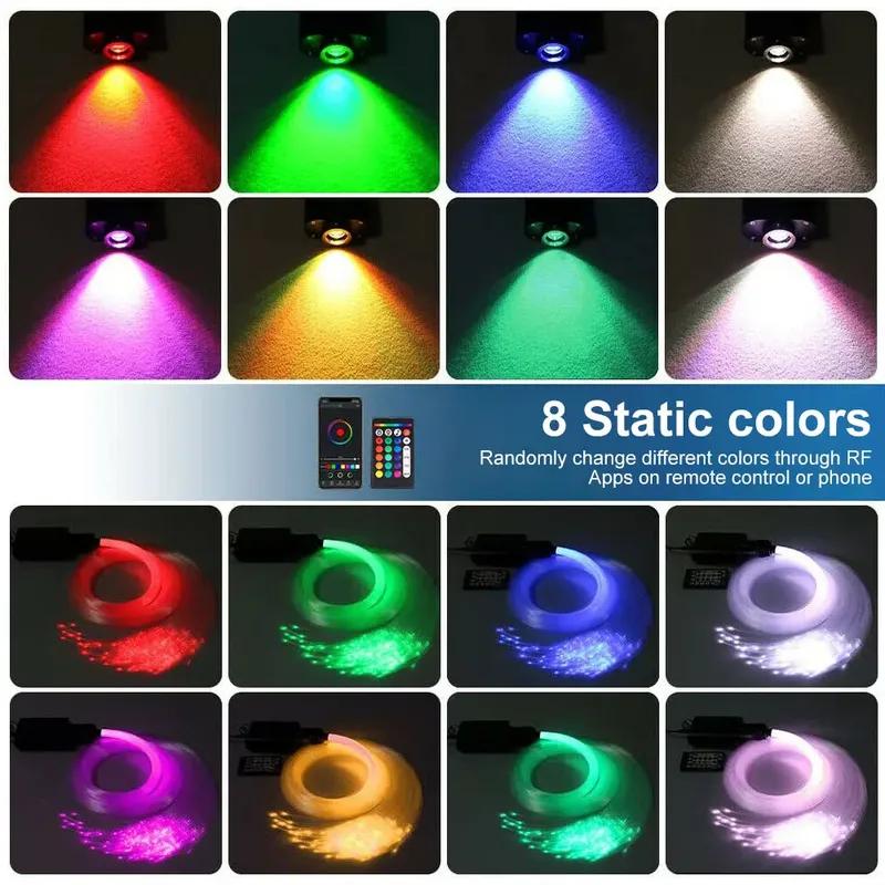 Car Roof Star Light Starry Sky Light RGBW APP Music Remote Control Starry Sky Ceiling Fiber Optic Interior Atmosphere Decorative