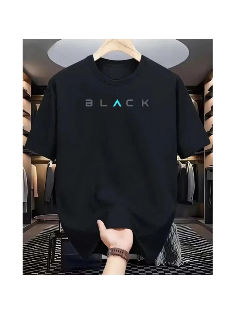 Men's Fashion Printed T-Shirt, Crew Neck T-Shirt, Loose Top