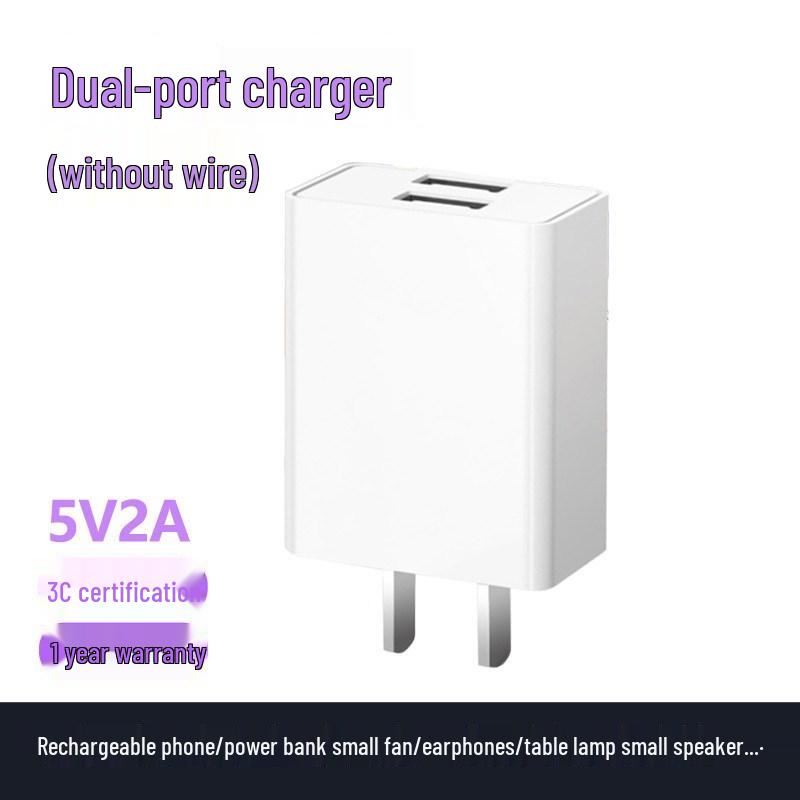 Universal Android Charger Type-C Sound Card 5V2A/5V1A Fast Charge USB Plug