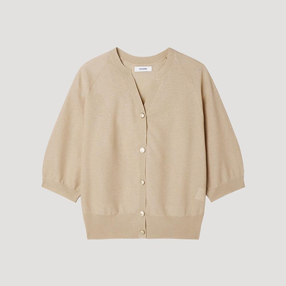 

[shs Miss] V Neck Half sleeVe Cardigan Sskcdp22030 Ca Camel/55