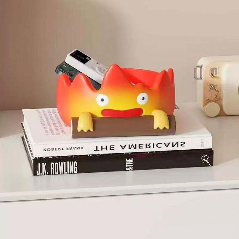 Cartoon Storage Tray Cute Cassifa Flame Porch Key Storage Tray Student Decorative Desktop Ornament