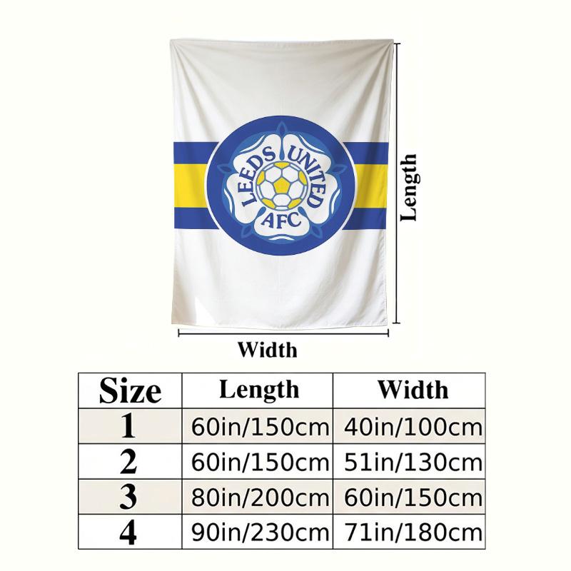 Leeds Football Club Wall Tapestry Aesthetic Wall Hanging Printed Fabric Blanket Decorative Tapestries For Bedroom Living Room Home Decor