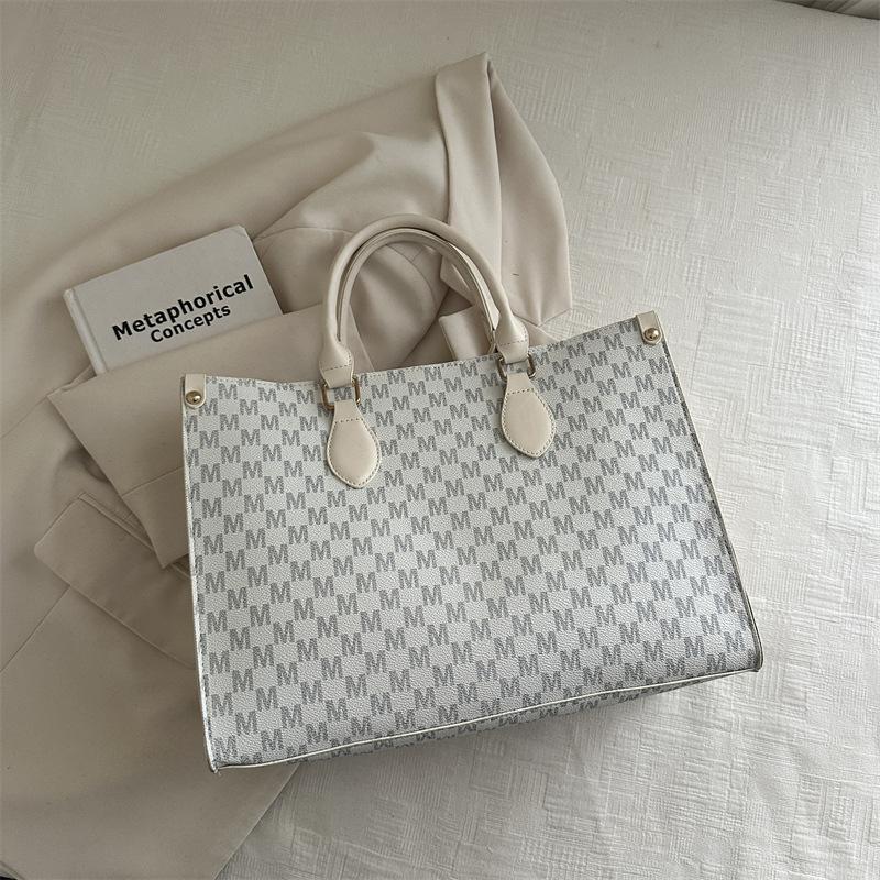 Retro Printing New Fashion Simple Large Capacity Tote Bag Trendy Hand Carry Commuter Women Tote Bag